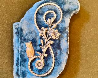 Stunning Vtg. Felt Butterfly shaped note book 