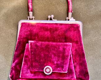 Vtg. Felt purse 