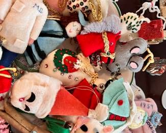 Absolutely One of a Kind Christmas ornaments - Handmade by Grandmother to granddaughter every year  