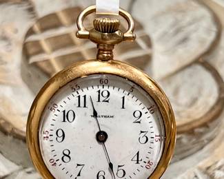 30% Off -  1911 -14K . G. F. mini Whitman pocket watch WORKS 