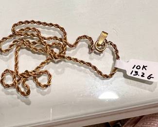 Vintage, 10 K pocket watch chain - 13.2g