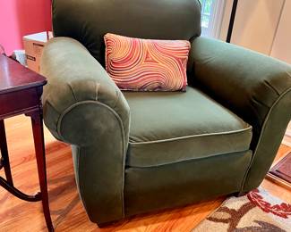 Sage green chair with matching couch