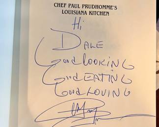 Signed Chef Paul Prudhomme's Louisiana Kitchen book