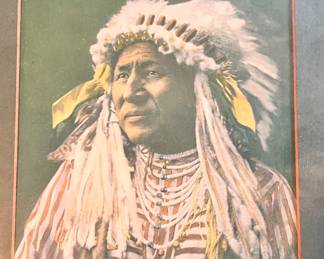 "White Swan Crow" - 1898 Rinehart, Omaha Native Americans pictures -Vtg  pictures were cut from a book.