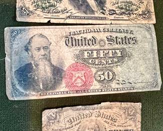 1800's Vtg. paper money