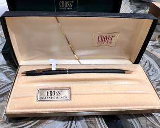 Classic black cross pen with case