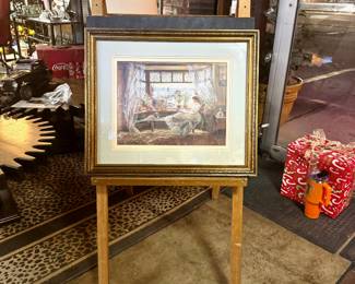 Charles James Lewis Print, "Readig by the Window, Hastings"