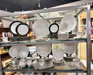 75 Mix and Match Pieces of China by Noritake-THULE and MIRANO Patterns, and Crown Victoria EMPRESS Pattern