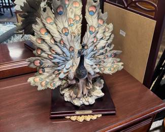 De Capoli Collection Porcelain Peacock 