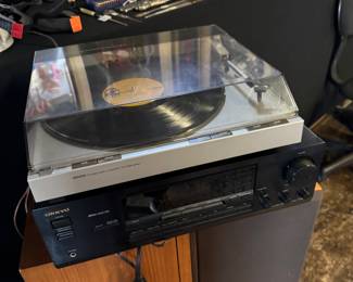 DENON Stereo Turntable and an ONKYO Amplifier