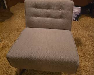 MCM Tufted Button Slip Chair