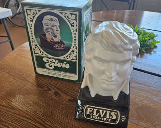 Commemorative collector Elvis  Scotch decanter $50