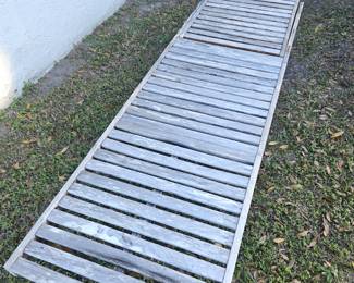 Wooden chaise out back ( sits up too) $30