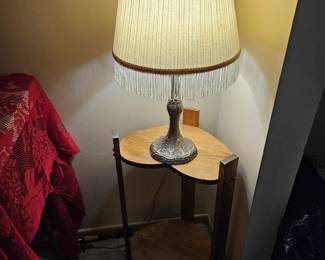 Heart shaped table $40, 
lamp $30