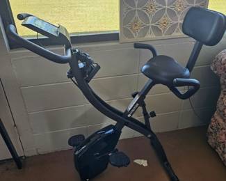 Folding recumbent exercise bike $75