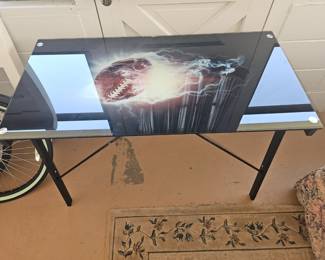 Glass top table ( desk?) $45