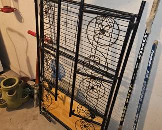 Metal folding miniature bakers rack $50
