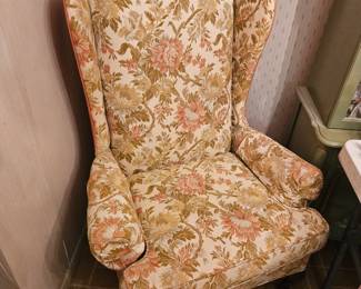 Floral Queen Anne chair $125