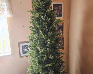 7ft pencil Christmas tree pre-lit
With box $40