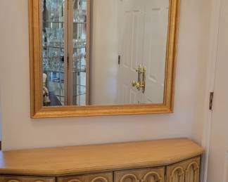 Wall mirror & console table