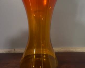 Large Amberina Glass Vase
