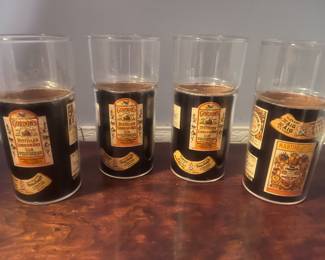 1950's cork insulated cocktail glasses
