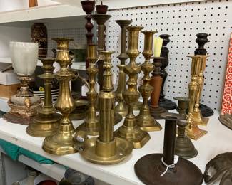 Antique Brass Candlesticks
