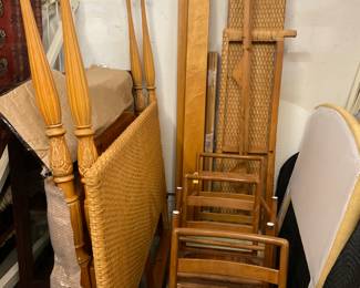 4 Poster Queen Bed and Wicker Queen Bed