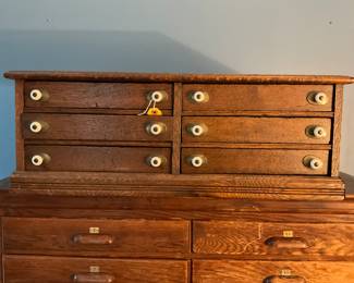 Antique J & P Coats Spool Cabinet