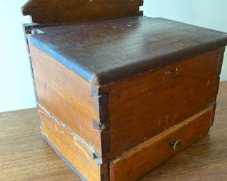 early 19th century antique candle box 