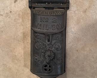 antique cast iron mailbox standard no. 2 
