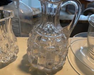 Early American Pressed Glass Cruet 