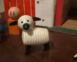 sheep plastic vintage toy