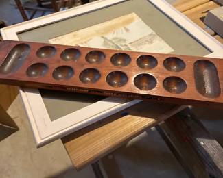 Mango Wood Mancala Game Board 