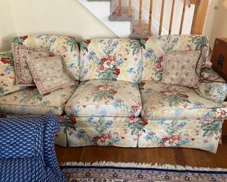 Floral Upholstered Sofa 