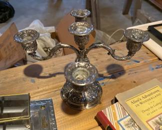 5 arm Goldfeder Silver Plated Candelabra