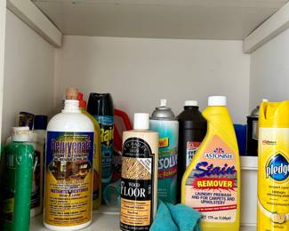 Tons of cleaning products