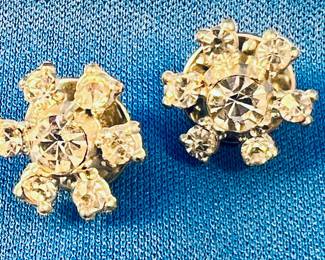 CZ snowflake stud earrings