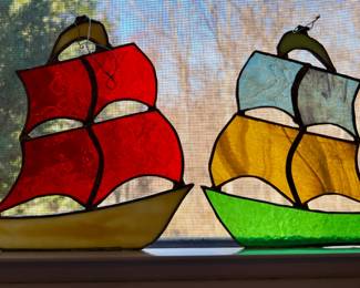 Stained glass ships