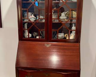 Vintage secretary with display cabinet