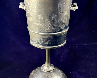 Meriden B Company silver plate chalice 