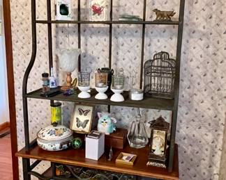 Wrought iron bakers rack