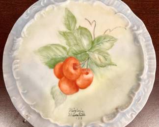 Hand painted signed plate