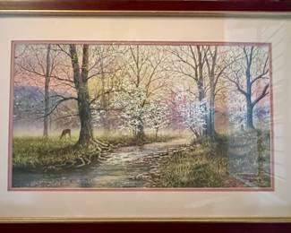 Framed print numbered and signed by Robert A. Tino (#13/950)