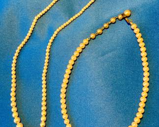 Vintage pearl necklaces