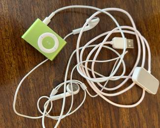 iPod with headphones and charger