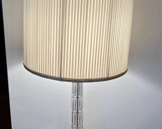 Glass and brass table lamps