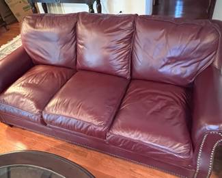 Classic Leather burgundy sofa