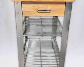 OSullivan Furniture Butcher Block Trolley Cart