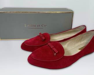 Louise et Cie Red Suede Loafers Womens Size 9M
